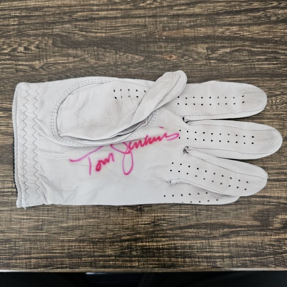 Tom Jenkins PGA Golf Golfer Signed Auto Autographed Used? Glove